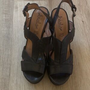 Black Leather Women's Sandals. Very comfortable